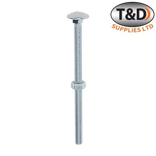 Timco 100pc carriage bolt hex - 100pc,