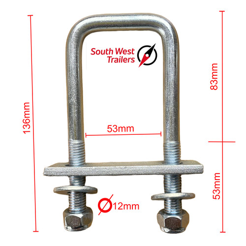 M12 square bolt - bolt, 136mm