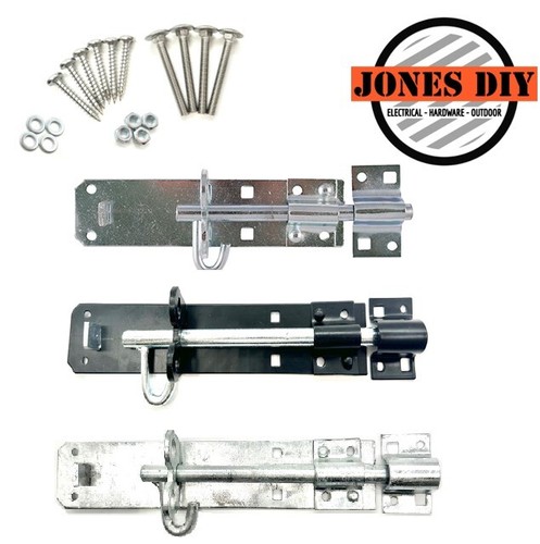 Gate slide bolt with fixings - gate,
